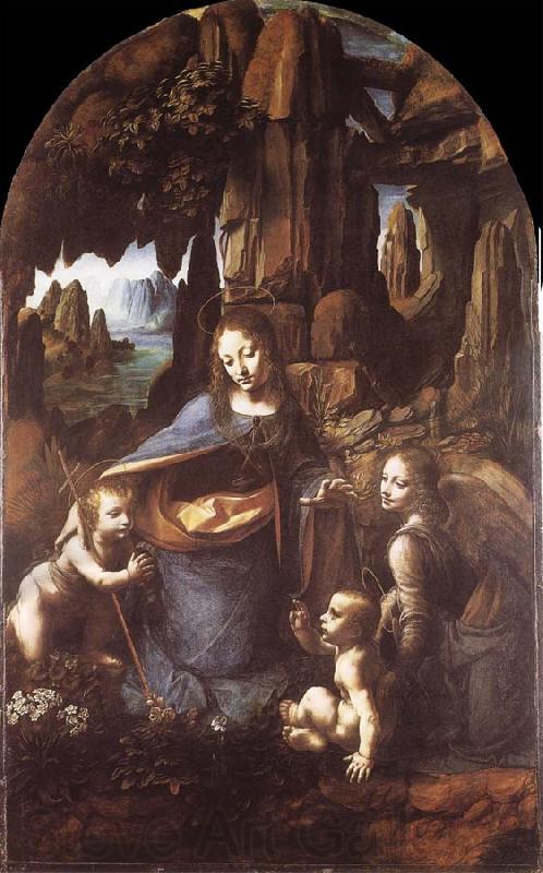 LEONARDO da Vinci Madonna in the rock grottos Norge oil painting art